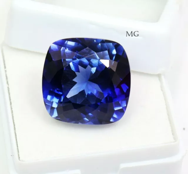 Natural 18.45 Ct Certified Kashmiri Blue Sapphire Unheated 15mm Loose Gemstone