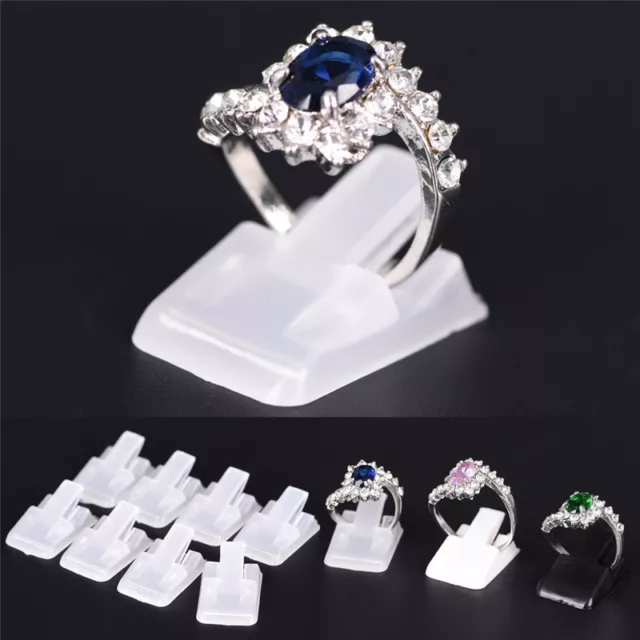 10Pcs Ring Show Plastic Frosted welry Displays Holder Decoration_tu