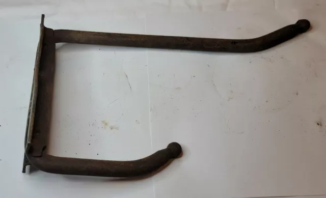 Vintage Industrial 12" Steampunk Double Coat Hook With Hinge