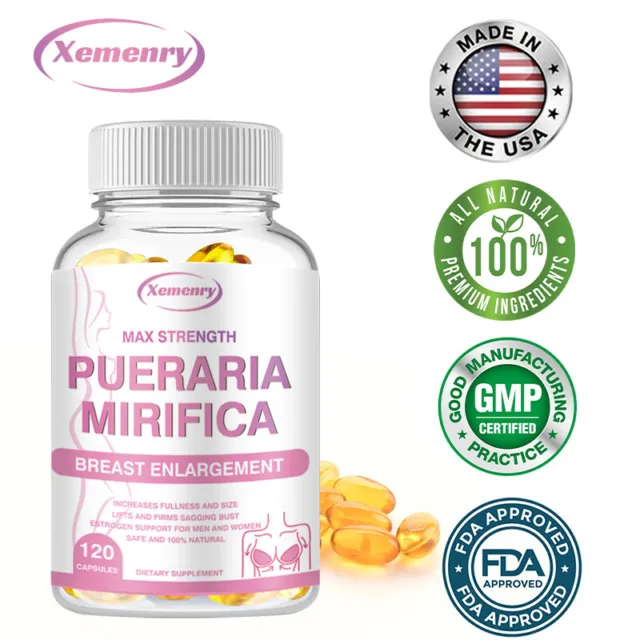 Pueraria Mirifica Capsules - Female Enhancer, Promote Breast Growth, Firming