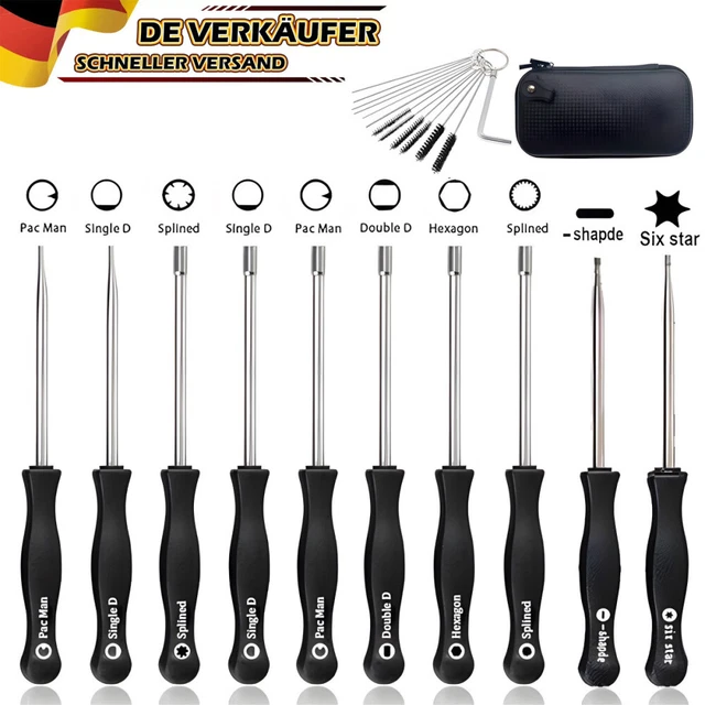 Cuque Vergaser-Schraubendreher Set – 8-teilig Inkl. Reinigungsnadeln, Edelstahl, Für 2-Takt Motoren