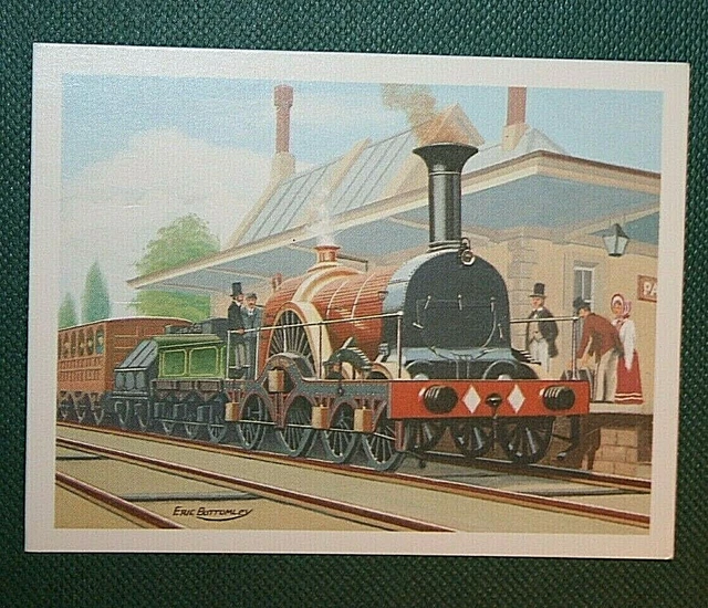 GWR BROAD GAUGE IRON DUKE CLASS STEAM Illustrated Card JB06