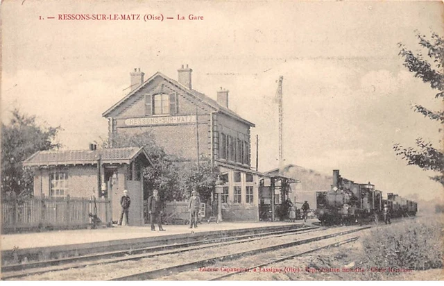 60 - RESSONS SUR LE MATZ - SAN57154 - La gare - Train