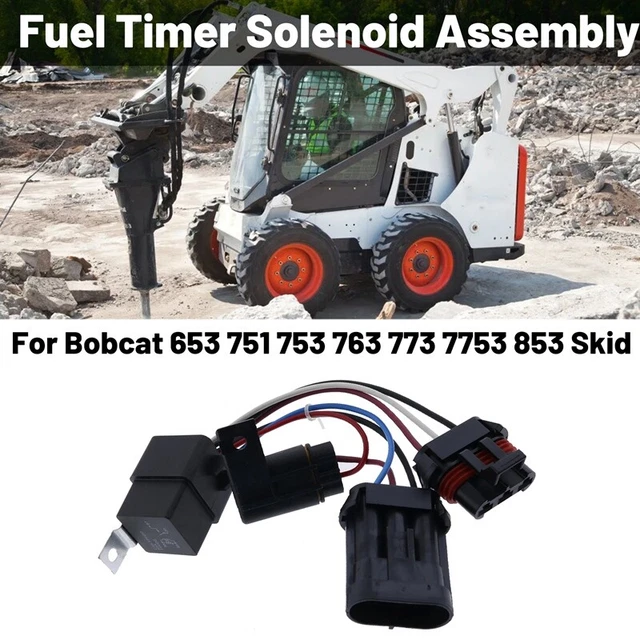 6669415 Excavators Fuel Timer Solenoid Assembly for Bobcat 653 751 753 763  V7W4