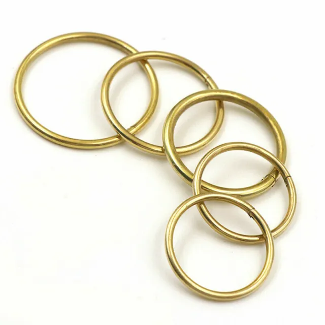 Solid Brass Keyring Split Rings Hoop Loop Key Keychain Holder 32mm 40mm 45mm