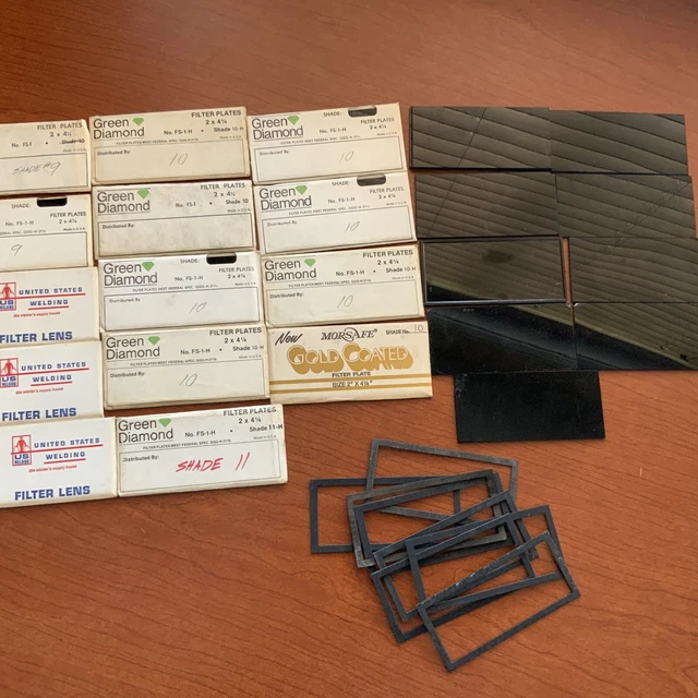 Lot Welding plate Lens Green Diamond various welder filter lens-23 total