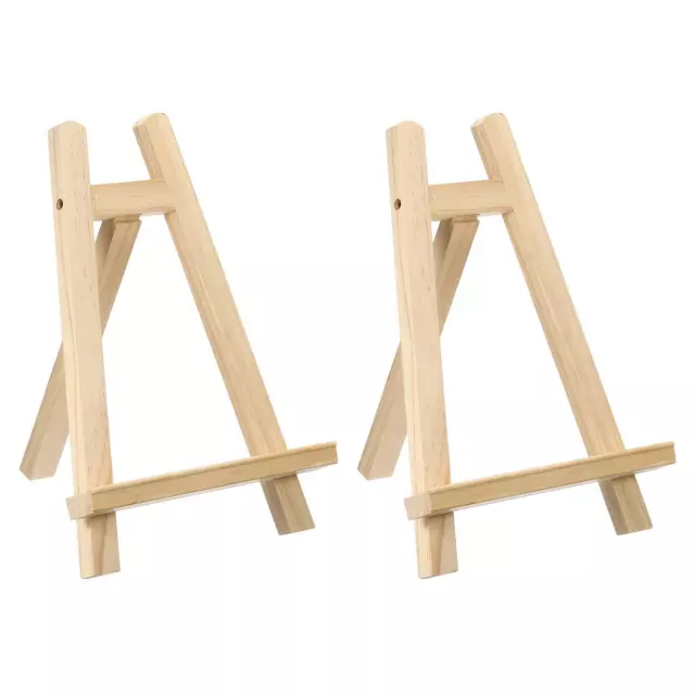 10.8" Mini Madera Caballete Soporte, 2 Paquete Mesa Uso Triángulo Soporte