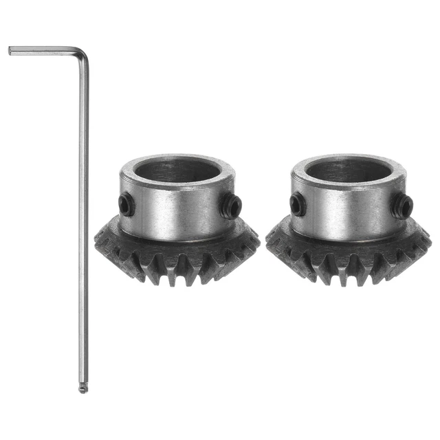 2pcs Bevel Gear 1.5M 20 Teeth 16mm Shaft Hole Tapered Bevel Pinion Gear