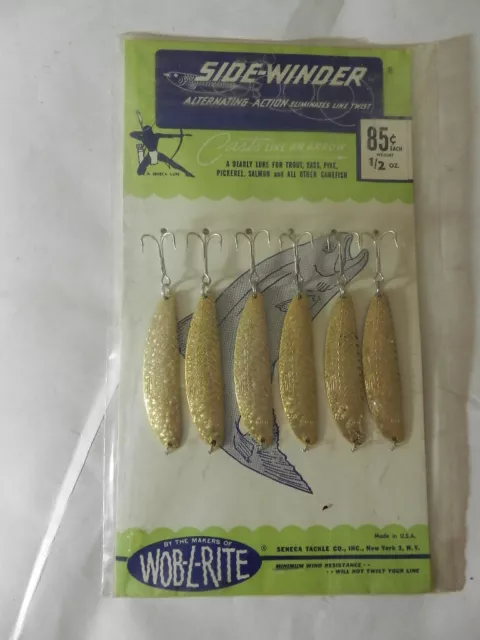 VINTAGE FISHING LURE Display Card- Seneca Tackle Co.- Wob-L-Rite