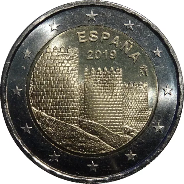 ESPAGNE 2 Euro Vieille Ville d'Avila 2019 UNC