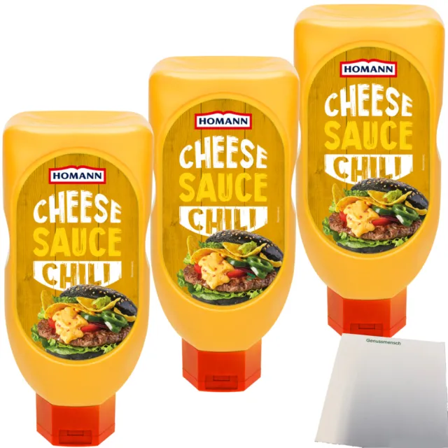 Homann Chili Cheese Sauce 3er Pack 3x450ml Flasche usy Block