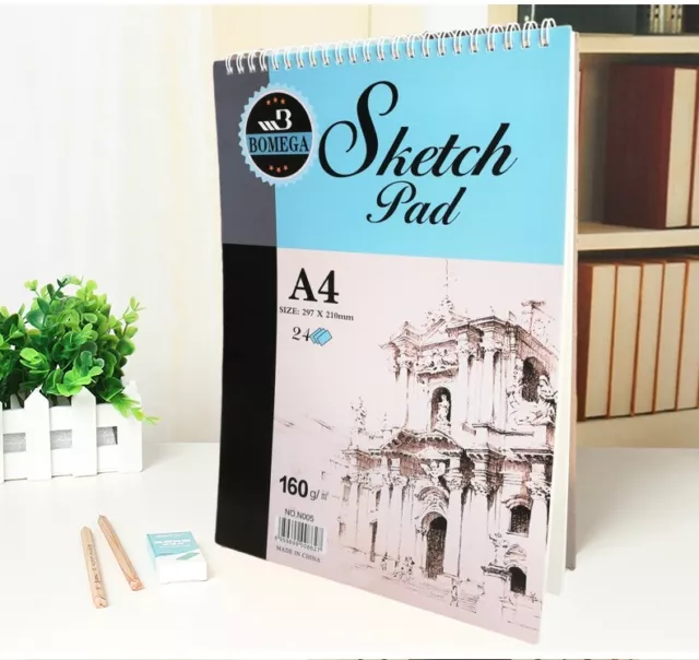 A4 Sketch Pad 160gsm 24 Sheets Quality Artist Drawing Paper Sketch Book