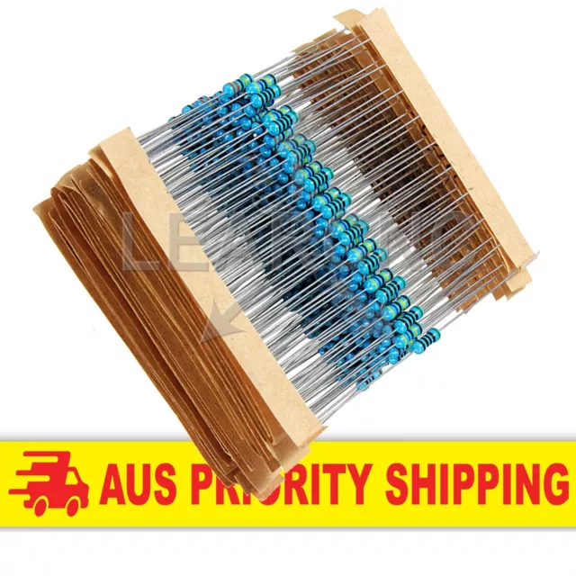 600 Pack 1% Resistors 1/4 Watt 30 values 20 pc each Arduino Raspberry Pi ESP8266