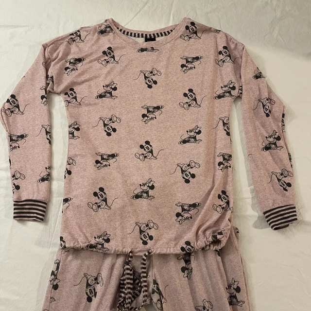 DISNEY Women's Pink PJ's XS Mickey Mouse Pajamas 2-Piece Lounge
