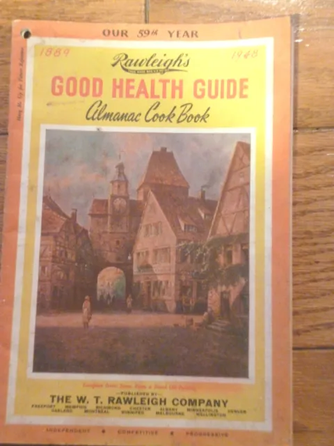 RAWLEIGH'S 1948 Good Health Guide Almanac and Cook Book  Fascinating!