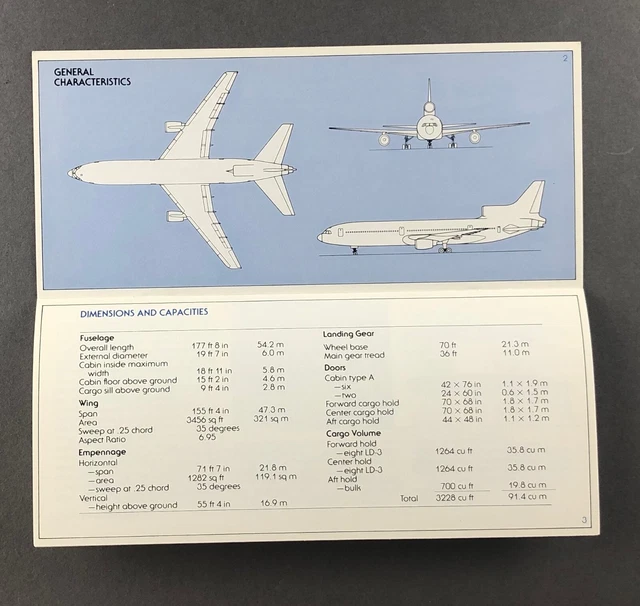 Lockheed Tristar L-1011-1 Hersteller Verkaufsbroschüre 1981 Sitzkarten 4