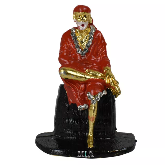 Sai Baba Murti Shirdi Sai Statue Car Dashboard Sitting Position Idol Sculpture