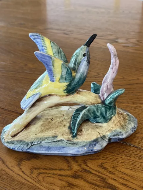 Stangle pottery vintage hand painted hummingbird figurine 3