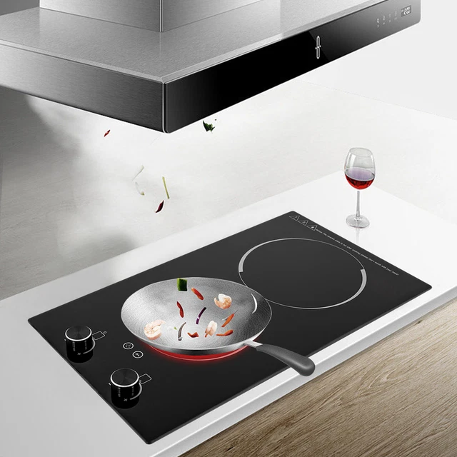 ELECTRIC STOVE TOP Builtin 2 Burners Cooktop Radiant Cooktop Knob
