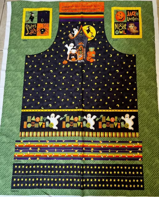 1 Halloween Apron Cotton Fabric Quilting Panel Debbie Mumm for JoAn Crafts