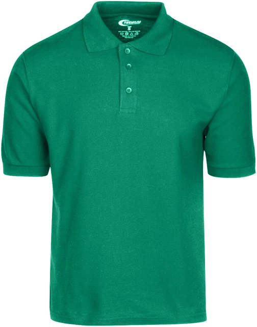 DDI 1982489 Premium Kelly Green Men&apos;s Polo Shirt - Size L Case of 6