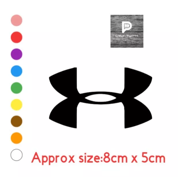 6 X Under Armour Vinyl Logo Aufkleber Aufkleber für, Auto Laptop Handy Glas Tasse