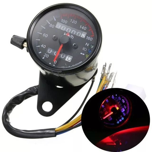 Doppio indicatore chilometraggio resistente all'usura per moto LCD tachimetro digitale