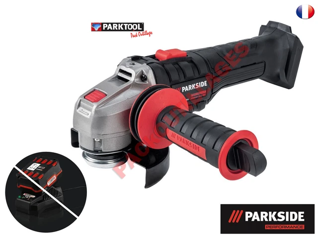 Meuleuse D'Angle Sans Fil Parkside 20V - Moteur Brushless - 125mm - Sans Batterie - Performance