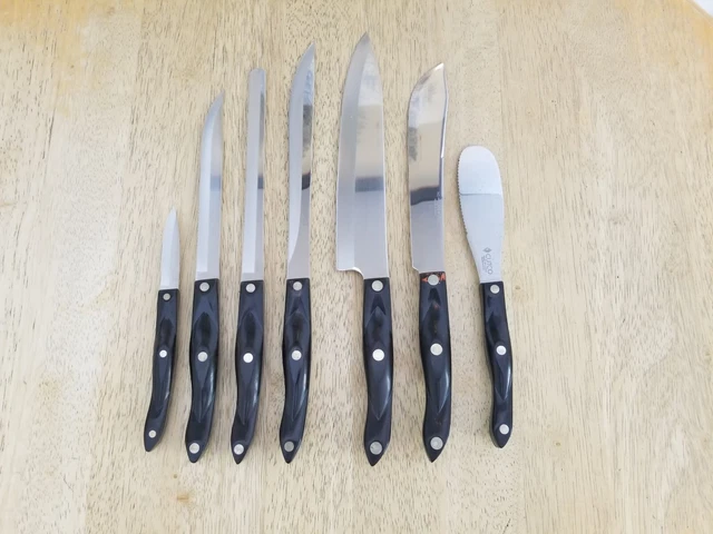 Cutco Set Of Six Knives And Spreader, Butcher, Bread Chef's, Carving, Spreader Cutco Set Of Six Knives And Spreader, Butcher, Bread Chef's, Carving, Spreader