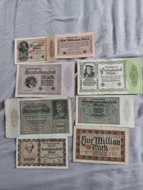 Alte Geldscheine Banknoten Deutschland - 43 Stück