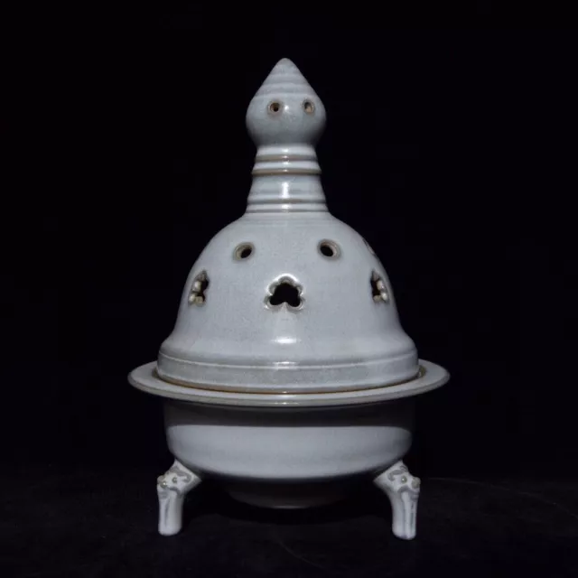 9.4" old China Porcelain Song dynasty Official porcelain Incense burner