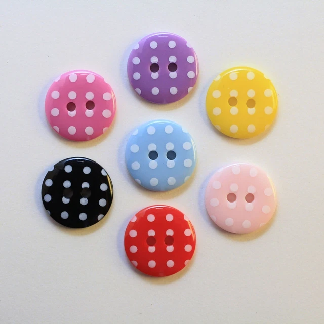 Boutons Fantaisie Fleur Marguerite 14mm - Lot De 6 - Couleur Au Choix
