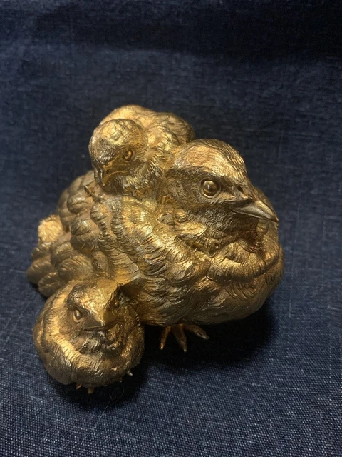 Boîte à Bonbon Ancienne Oiseaux Bronze – France – Candy Box Vintage