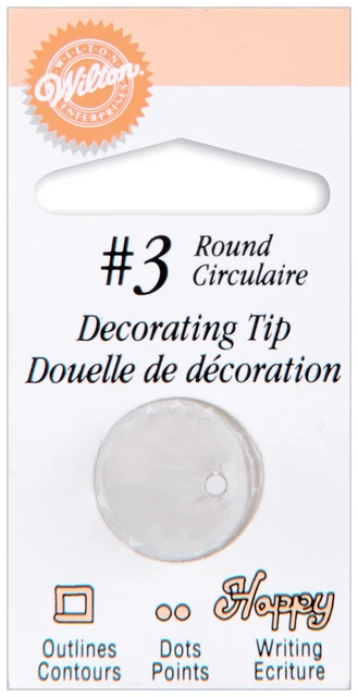 Paquete de 6 puntas decorativas #3 redondas - W418-3