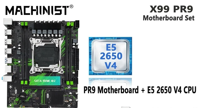 Carte Mère Machinist X99 + CPU Xeon E5 2650 V4 – Kit LGA 2011-3 – Neuf