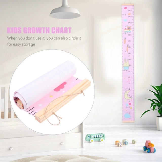 Carta Da Parati Misura Altezza Bambini - Grafico Crescita Animali Marini Con Cornice Legno, 150cm