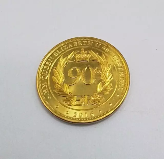 Queen Elizabeth II 2016 Commemorative 90th Birthday Coin/Medal w/ Case 3