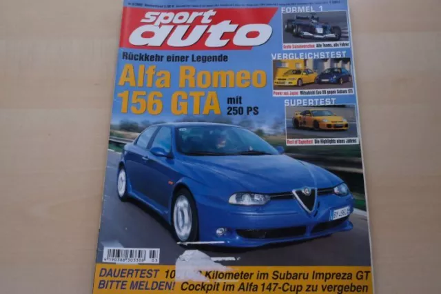 3) Sport Auto 03/2002 - Alfa Romeo 156 GTA mit 250 - Toyota MR 2 Roadster mit 2