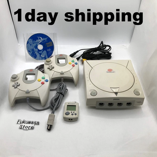 Manette Officielle SEGA Dreamcast Avec Carte Mémoire - Noire, Filaire, Occasion Bon état