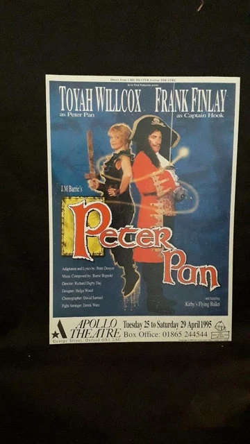 Flyer for Peter Pan at the Apollo, Oxford, April 1995  - Very Good cond -