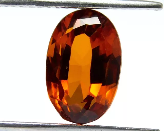 4.0 Ct Transparent Non Chauffé Grenat Hessonite Forme Ovale Pierre Gemme En...