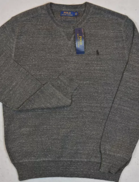 Polo Ralph Lauren Sweater Crewneck Pullover Grey Heather Size S Small NWT