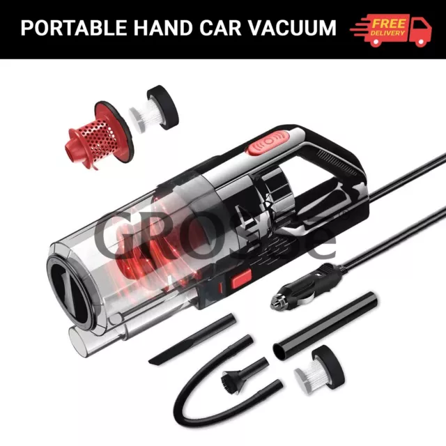 Powerful Car Vacuum Cleaner Handheld Wet & Dry Portable Auto 150W 6000PA