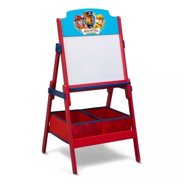 Delta Children Paw Petrol Wood Double Sided Activity Easel in Red/Blue