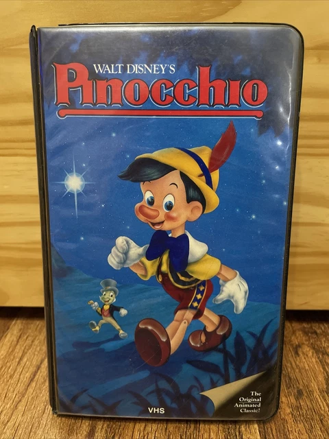 WALT DISNEY PINOCCHIO (VHS, 1985) Black Diamond Puffy Clamshell 1st Edition #1