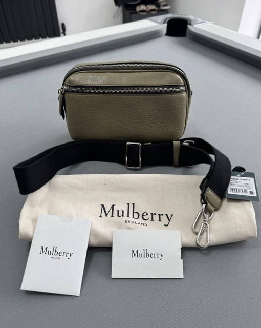 MULBERRY UNISEX KHAKI Urban Reporter Messenger bag authentic