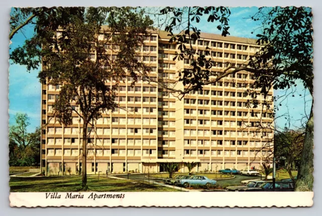 Villa Maria Apartments Ocean Springs Mississippi Vintage Unposted Postcard