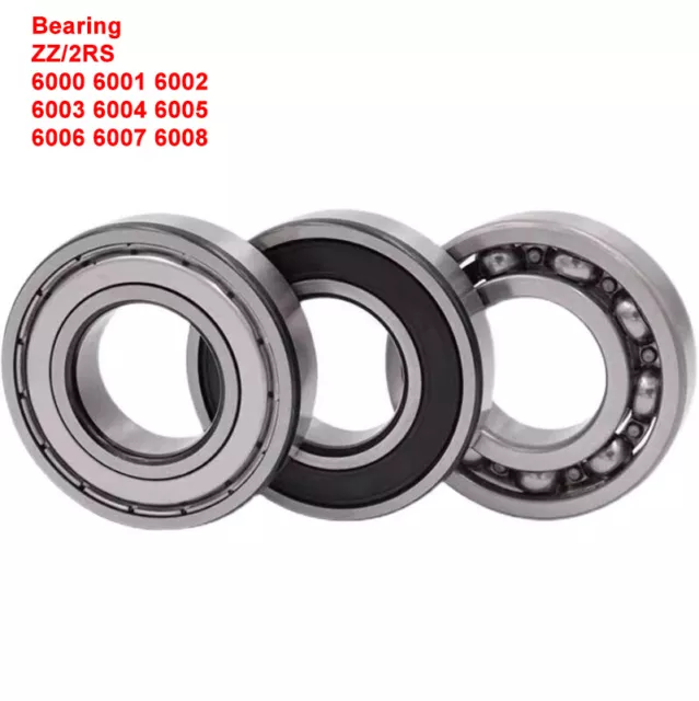 6000-6008 ZZ/2RS Deep Groove Ball Bearing Bearing Steel Double Sided Sealing