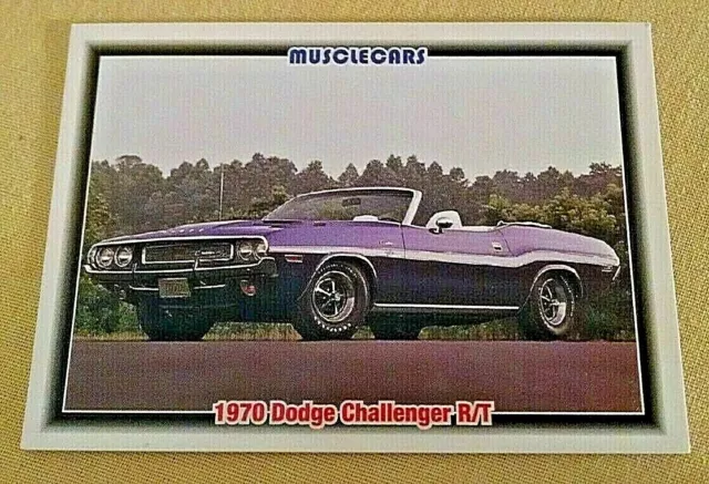Dodge Challenger R/T 1970 Convertible Card Musclecars Collect-A-Card 1992 #23.