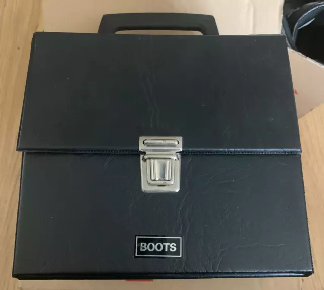 Vintage small depth Boots Record Box for 7" records singles vinyl
